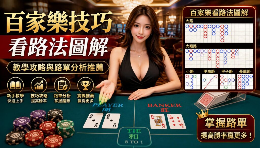 百家樂技巧看路法圖解：教學攻略與路單分析推薦