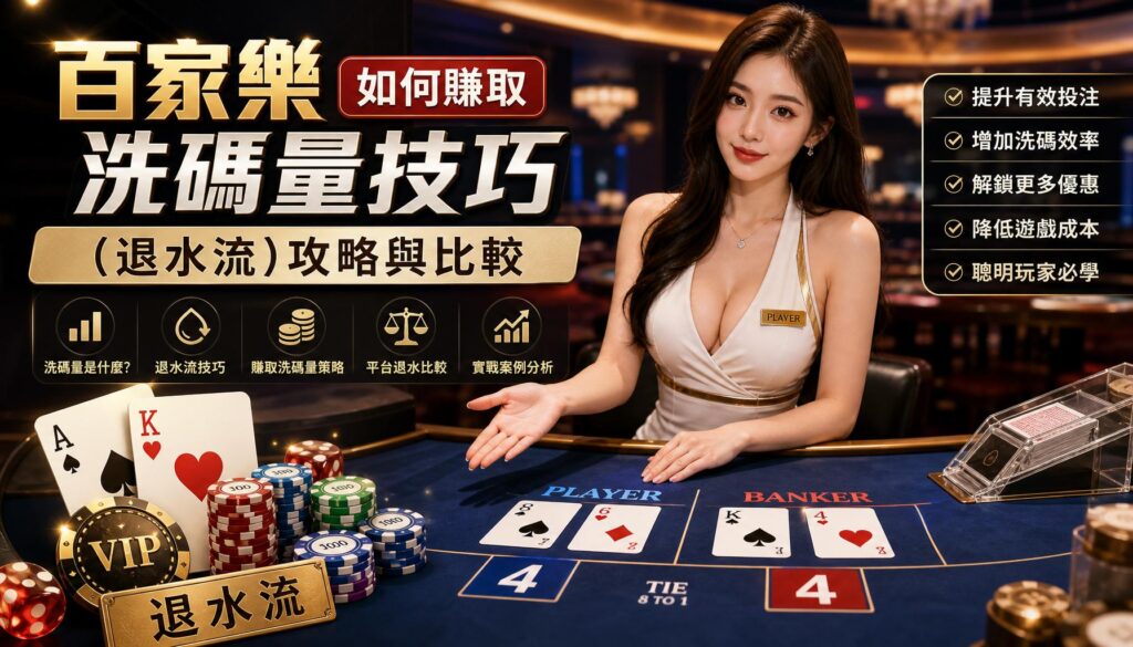 百家樂如何賺取洗碼量技巧（退水流）攻略與比較