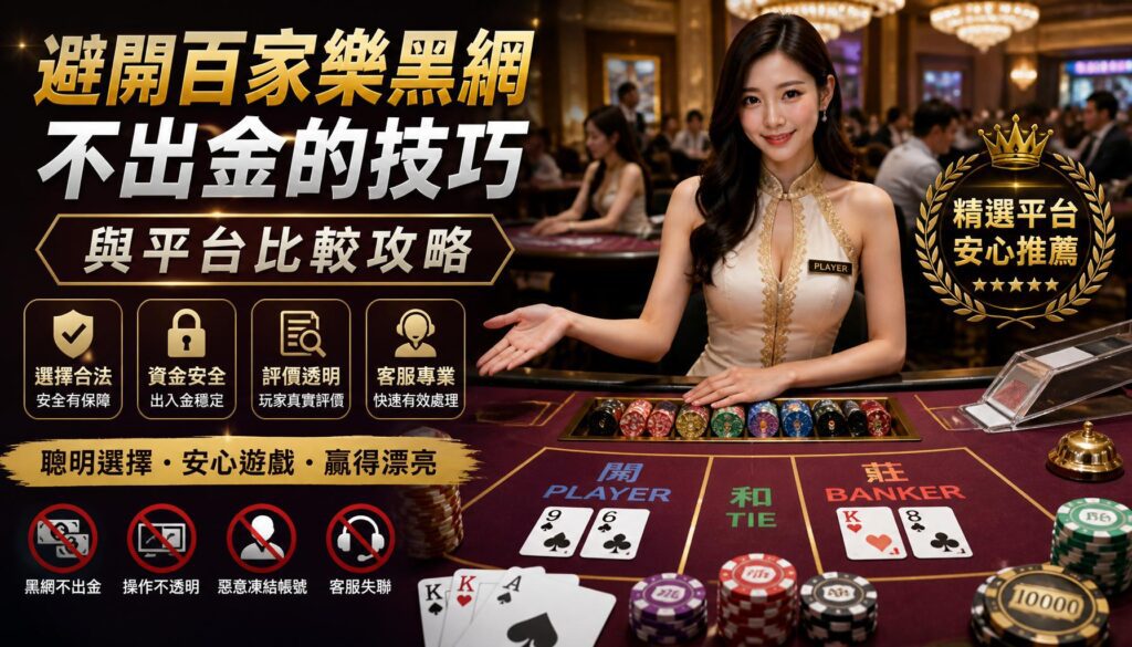 避開百家樂黑網不出金的技巧與平台比較攻略